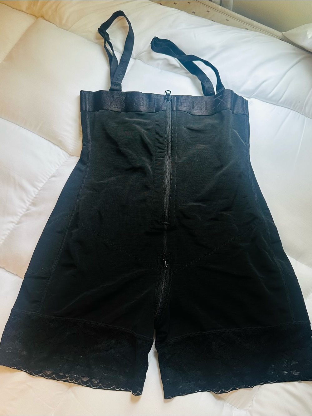 lululemon athletica Black High-Waist Shaping Shorts with Straps